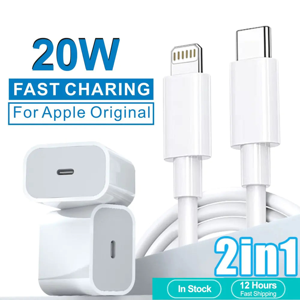 Lot of four (4) Apple Iphone 2024 20w fast lightning chargers - NEW